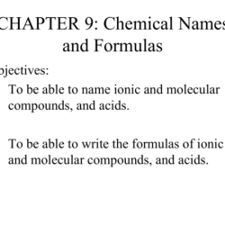 Formulas