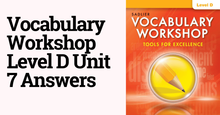 Vocabulary workshop unit 8 level d