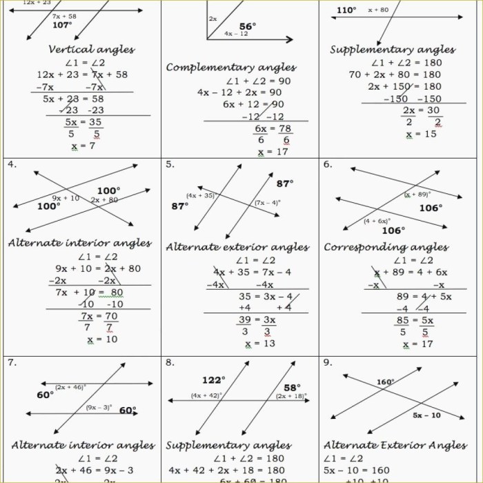 Proving lines parallel answer key