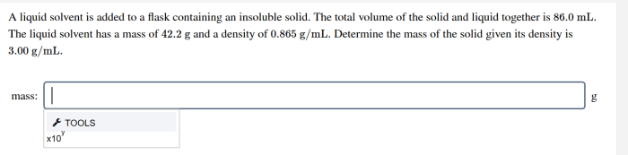 Solved liquid containing solvent flask added transcribed problem text been show has