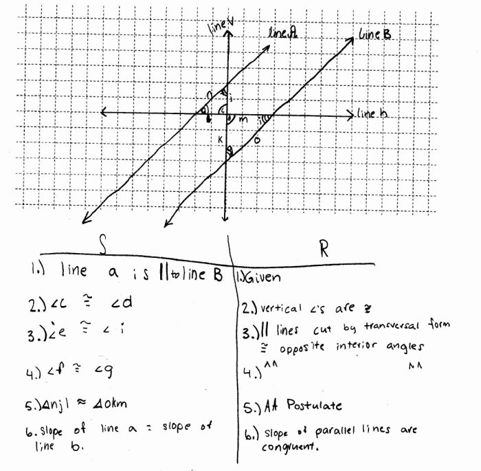 Proving lines parallel answer key