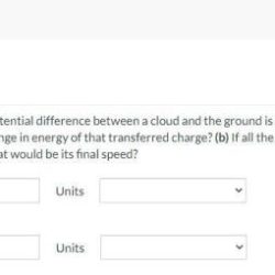 Suppose that in a lightning flash the potential difference